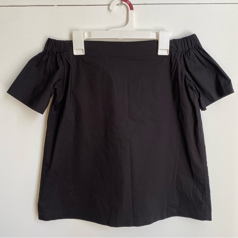 OAK + FORT off shoulder cotton blend top size S